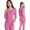 Pijama para Meninas Outono Lã Fina Cor Sólida Gola Redonda Camada Base Conjunto de Roupas de Outono Tamanho Grande Roupas de Casa Pijama Quente