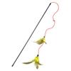 Palo de Juguete para Gatos con Campana Palo de Juguete para Gatos de Doble Pluma Juguete para Gatos Alivio del Estrés Palo de Juguete para Gatos Nuevos Suministros para Gatos