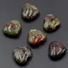 Piedra de cristal natural ágata 20 mm adornos pequeños de amor sin agujero forma de corazón piedra desnuda joyería diy decoración transfronterizo