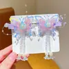 Pasador de Mariposa con Borla Fresco de Verano para Niños, Accesorio para el Cabello Estilo Chino Tradicional para Niñas, Adorno para el Cabello de Estilo Antiguo para Bebé, Accesorio para Disfraz Antiguo