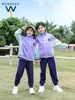 Uniforme escolar de ensino fundamental terno primavera e outono roupa esportiva conjunto de três peças uniforme de classe para crianças do primeiro ano uniforme de primavera e outono para jardim de infância