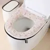 Fábrica atacado algodão e linho respirável tampa de vaso sanitário punho zíper lavável vaso sanitário cobrir quatro estações universal tapete de vaso sanitário amigável para a pele