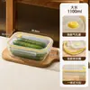 Fiambrera de Vidrio para Oficinistas y Estudiantes con Tapa, Contenedor de Alimentos Transparente Aislado, Apto para Microondas, Resistente a Altas Temperaturas, Apto para Congelador