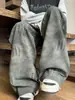 Pantalones de pana tie-dye con forro de terciopelo para otoño e invierno, marca trendy para hombre, sueltos, rectos, de pierna ancha, versátiles, casual, deportivos, estilo ins, largos