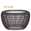 Sofá de Ratán del Sudeste Asiático para Exteriores, Silla de Ratán Creativa para Patio, Silla de Ocio Simple para Habitación Modelo de Hotel, Muebles para Villa