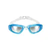 Gafas de natación profesionales de silicona transfronterizas, gafas de natación de competición impermeables con recubrimiento electroplateado antivaho, en stock para adultos de alta definición