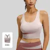Sutiã esportivo feminino, à prova de impacto, de alta intensidade, com bojos, adequado para corrida, yoga e treinos ao ar livre, apresentando um design color-block, ajuste confortável e um lindo design nas costas