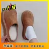 Meias Pantufas Fechadas Versáteis de Solado Grosso para Mulheres, Adequadas para Uso Externo, Novo Estilo Verão e Outono 2026, Sapatos Meio Cobertos Estilo Birkenstock, Meias Pantufas Birkenstock com Forro de Fleece