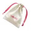 Bolsa de Algodão Puro Sarja à Prova de Poeira Bolsa de Armazenamento para Joias Batom Fones de Ouvido Contas Saco de Embalagem de Lona Atacado