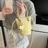 Bolsa Balde Satchel de Nicho Bolsa Mini Feminina 2025 Nova Bolsa de Ombro Moda Feminina Casual Transversal Bolsa para Celular