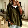 2026 Nuevo Top Sudadera con Capucha de Terciopelo Dorado Casual de Color Sólido para Mujer, Transfronterizo Europeo y Americano de Amazon, Otoño Invierno