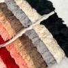 Tecido de pelo de coelho escovado de fábrica, anel de moagem de pelo de coelho grande, médio e pequeno, material de sapato de brinquedo de pelúcia de coelho