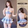 Roupa Íntima Sexy Extremamente Sedutora Estilo Universitário Sexy Uniforme JK Peito Pequeno Gritar Grande Sem Cair Conjunto de Saia Plissada Estudantil