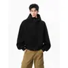 Sudadera con capucha de punto grueso estilo americano, talla grande para hombre, Otoño, Marca de tendencia, Holgada, Casual, Versátil, Ropa deportiva