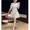 23123 Da Ai Mei Yi Yuan 2026 Nuevo Estilo Verano Vestido de Manga Abullonada Estilo Francés Gentil Vestido para Mujer