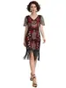 Vestido Gatsby Retro con Flecos de Lentejuelas Tallas S-4XL Estilo Flapper de los Años 20 Vestido de Fiesta