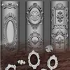 Mold de Silicone Esculpido Moldura de Foto Embossada Moldura Retro Europeia Decoração DIY para Nail Art Molde de Silicone de Alta Transparência