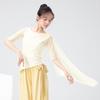 Roupa de Prática de Dança Clássica para Mulheres, Novo Design Justo com Painéis de Renda, Top Irregular Etéreo e Fluido, Figurino de Dança
