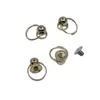 Herrajes para Bolsos de Mujer de Aleación de Zinc con Doble Anillo, Remaches en Forma de Cúpula, Anillos Cruzados para Fundas de Teléfono, Anillas de Tirador para Bolsos de Cuero