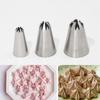 Boquilla de repostería de acero inoxidable 304 para repostería, herramienta de bricolaje para hornear pasteles, 1F, 2F, 3F, tamaño grande, mediano y pequeño.