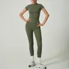 Conjunto de Ropa Deportiva Cruzada Europea y Americana Ajustado de Secado Rápido: Shorts, Camisetas, Pantalones Largos, Ropa Deportiva Casual para Fitness, Running, Yoga