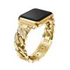 Correa de reloj Apple de lujo, nueva llegada, de metal con incrustaciones de diamantes, pulsera para reloj iwatch.