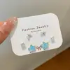 Pendientes de Estrella Brillante del Océano con Microincrustaciones de Cobre para Mujer, Aguja de Plata, Perla Fresca, Pendientes de Diseño de Lujo Ligero de Nicho