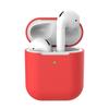 Adecuado para Estuches de Auriculares Airpods2, Apple 1ª/2ª Generación Hebilla Libre Pieza Única Color Sólido Cubierta Protectora de Silicona para Auriculares Bluetooth
