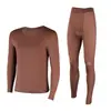 Ropa de Otoño e Invierno Nueva para Hombre que Embellece la Piel Traje Ácido Hialurónico Mantenimiento del Calor Ultradelgado Manga Larga Antiestático Sin Marcas Base Nutrición de la Piel Ropa