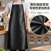 Babeiro de PU Resistente a Arranhões para Casa, Avental de Couro Impermeável e à Prova de Óleo, Roupa de Trabalho para Cozinha para Homens e Mulheres, Avental Específico para Catering