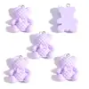 Nuevo Colgante de Oso Colorido de Resina de Dibujos Animados Llavero DIY Colgante de Bolso Accesorios de Joyería W636