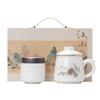 Taza de Agua de Oficina de Cerámica de Alta Calidad Juego de Tres Piezas con Tapa Separación de Té Taza de Té Regalo Conmemorativo de Negocios Líder