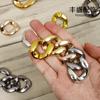 Cadena Transfronteriza de Acrílico con Galvanizado UV para Cintura, Gorra, Anillo Abierto, Ensamblable, Accesorios de Cadena para Equipaje DIY