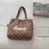 Ruien 2026 Bolso Nuevo Bolso Casual de Hombro Único Estilo Universitario para Mujer Viaje Diario Letra Versión Coreana Gran Capacidad