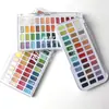Pintura de Acuarela Sólida 36/48/72 Colores Pintura de Acuarela para Niños Polvo de Acuarela Set de Pintura para Principiantes