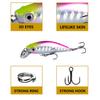 Nova Isca Submersa Mino Luya Isca Artificial Lançamento Longo Água Doce Amortecimento Matando Robalo Peixe Mandarin Peixe Cauda Vermelha Universal Isca Universal
