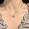 Collar de Sol, Luna, Estrellas, Girasol, Estrella Fugaz para Mujer, Sencillo y Exquisito, Versátil para el Día a Día, Accesorio de Cadena para Clavícula de Lujo Ligero de Alta Gama