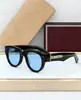 Jmm Rollingsun Moda Europea y Americana Nueva Lujo Gafas de Sol con Montura Redonda Turquesa Anti-UV Gafas de Sol de Moda