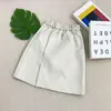 Falda de Cuero Rantuo para Niñas con Abertura, de Longitud Media, Cintura Alta Elástica, Artículo Popular de Tiktok, Estilo Ins, Stock Listo para Exportación, Dropshipping
