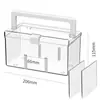 Caja de Almacenamiento de Escritorio, Cajón de Cocina con Compartimentos Integrados, Acrílico Transparente, Forma Rectangular Estrecha, Adecuado para Cosméticos y Estaciones de Trabajo