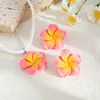 Europa y Estados Unidos transfronterizo dulce estilo ins collar con colgante de flor degradada cadena de clavícula de franela tridimensional dopamina