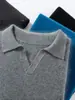 2026 Novo Tricô Masculino de Gola Polo para Outono e Inverno, Cor Sólida, Versátil, Caimento Solto, Estilo Casual de Alta Qualidade