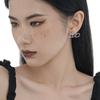 E1199 Versión coreana de diseño de nicho de lujo simple ins pendientes largos S925 plata de ley irregulares huecos para mujer