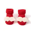 Calcetines de alas para niños otoño e invierno engrosados nuevos calcetines para niños muñeco de dibujos animados calcetines de tubo para bebé 0-2 años bebé calcetines de rizo