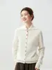 Cardigan Tricot Cashmere Outono/Inverno 2026 Novo Feminino Solto Gola Polo Botão Colorido Suéter Macio Felpudo