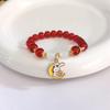 Pulsera de Ópalo Mariposa para Mujer de Nicho de Lujo Ligero de Alta Gama con Cuentas de Cristal al por Mayor Colgante Accesorios Yiwu Nuevo