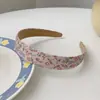 Diadema Floral a Cuadros Vintage Diadema de Ala Ancha Pinza para el Cabello Versátil para Salir Accesorios para el Cabello Estilo Súper Hada para Mujeres