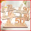 Regalo en Efectivo 60º Cumpleaños Letrero Digital de Madera Lámpara de Hada Corbata de Moño 70º Aniversario de Bodas Decoración de Mesa