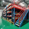 Oficina de fábrica de estantes de plataforma loft em Dongguan, construção de plataforma de aço com mezanino de dois andares com vigas I, medição e projeto gratuitos