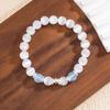 Pulsera de plata rota ojo de gato aguamarina regalo de cumpleaños para amigas pulsera de cristal de hielo alto valor de color blanco temperamento